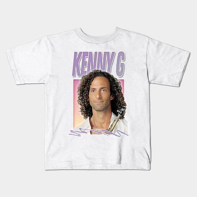 Kenny G / 90s Aesthetic Fan Art Design Kids T-Shirt by DankFutura